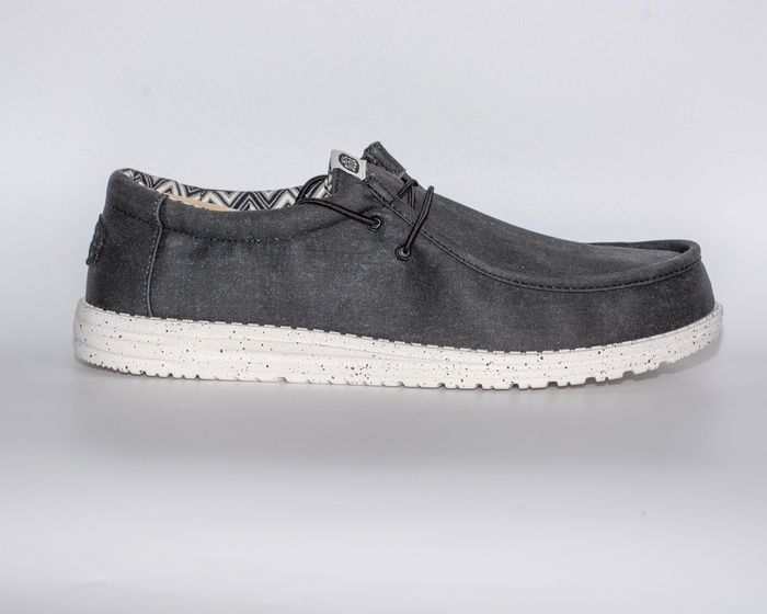 Мокасини HEY DUDE Wally Stretch Canvas Black / White, 40700-066-EU46, розмір: 46 (31 см) 40700-066-EU46 фото