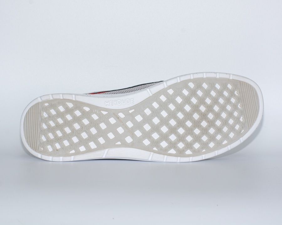 Loafers HEY DUDE Welsh Grip Mix Light Grey / White, 40153-00J-EU46, size: 46 (31 cm)