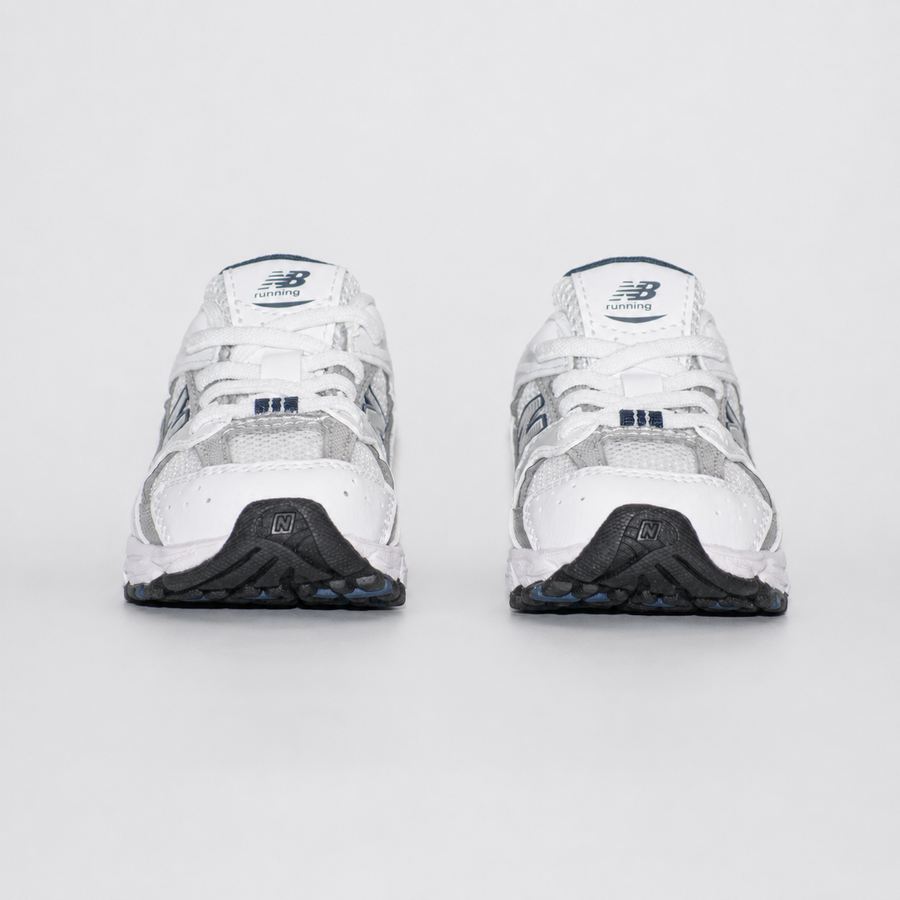 Оригінальні дитячі кросівки New Balance 530 Bungee Lace NB White / Natural Indigo / Silver Metallic, IZ530SB1, розмір: 25,5 (15 см) IZ530SB1-EU25 фото