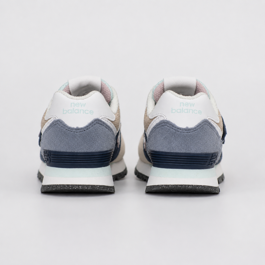 Оригінальні дитячі кросівки New Balance 574 Hook & Loop Navy / Beige / White, PV574DN2, розмір: 31 (18,5 см) PV574DN2-EU31 фото